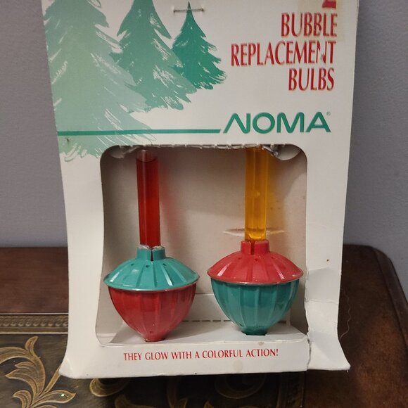 VTG NOS 2 Noma Replacement Bubbler Lights Christmas 1989 Candelabra Base - Picture 1 of 3